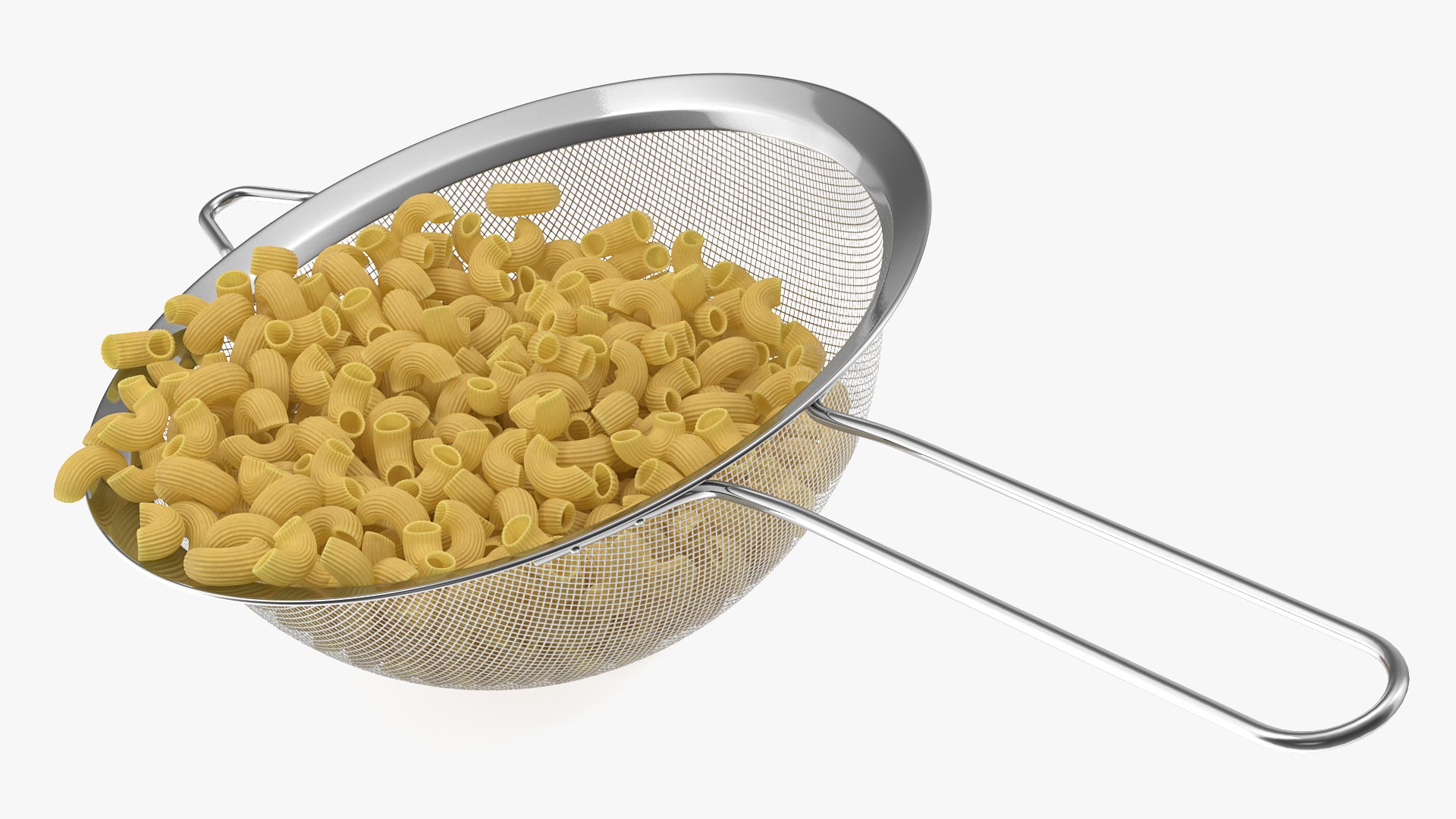 Cooked Elbows Pasta 3D model preview