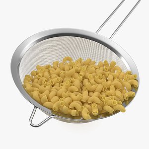 cooked elbows pasta 3D model