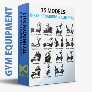 - 15 bikes trainers 3D model
