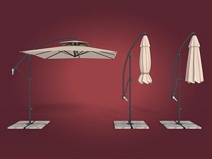 3D model deck umbrella