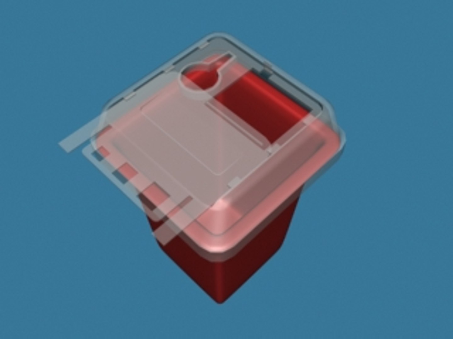 3d container medical sharps model