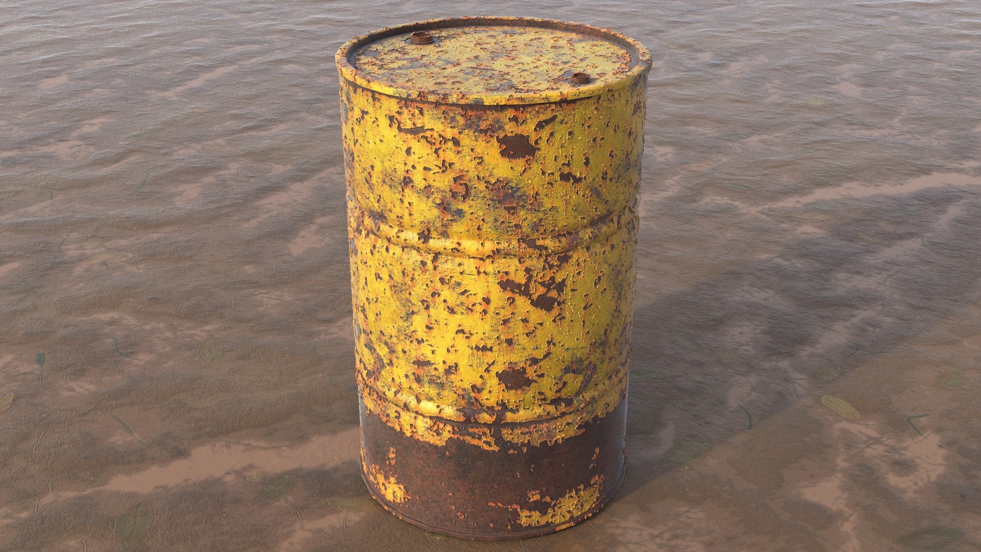 Oil Rusted Drum Model - TurboSquid 1573299