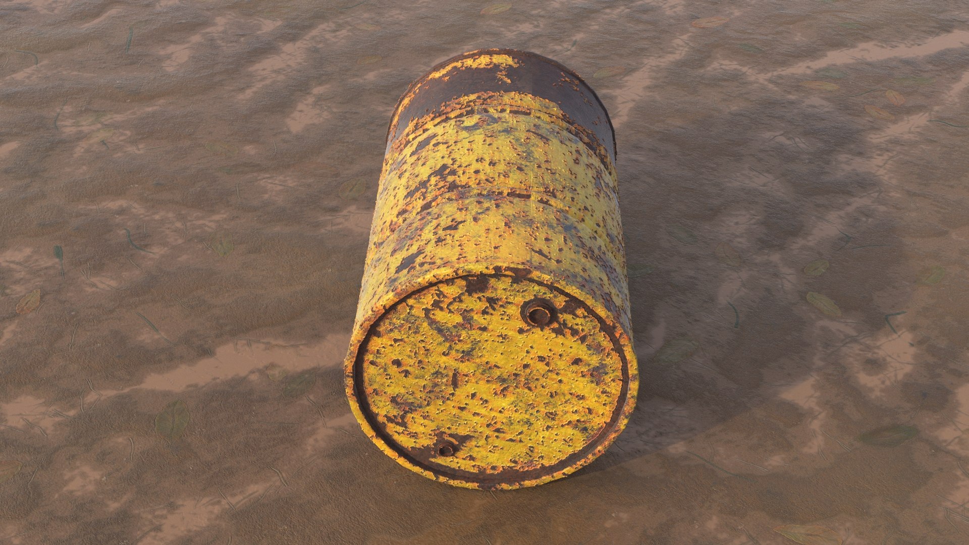 Oil Rusted Drum Model - TurboSquid 1573299