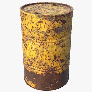oil rusted drum model