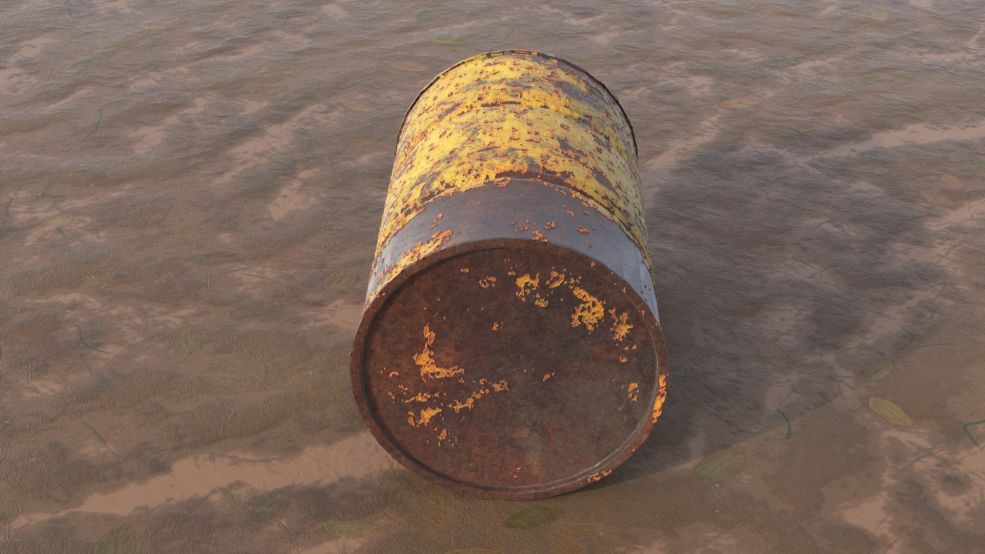 Oil Rusted Drum Model - TurboSquid 1573299