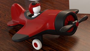 3D Plastic toy plane model