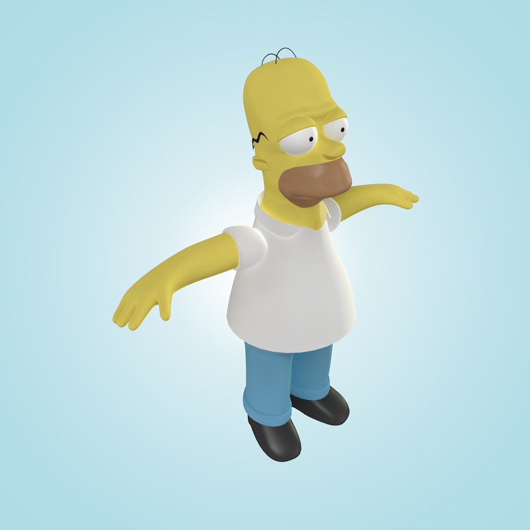 3d Homer Simpson Cartoon Animation