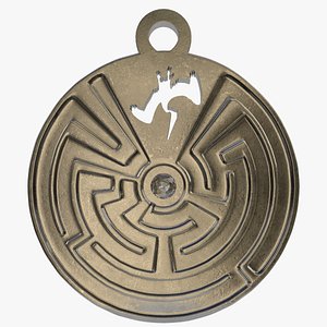 diving pelican labyrinth pendant 3D model