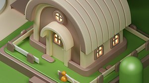 Cartoon House 3D model