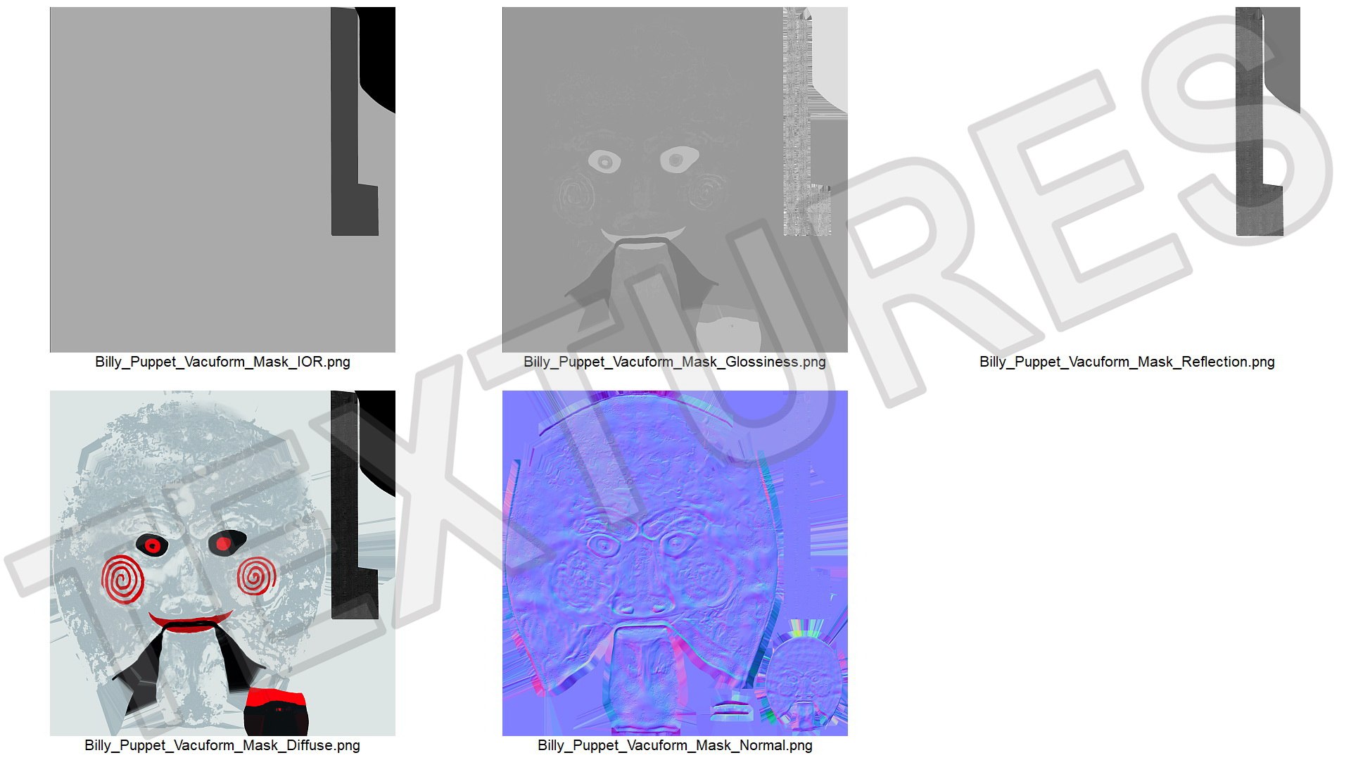 3D Billy Puppet Vacuform Mask Dressed On Head - TurboSquid 2005961