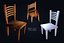 Chaise en bois - Low Poly