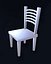Chaise en bois - Low Poly
