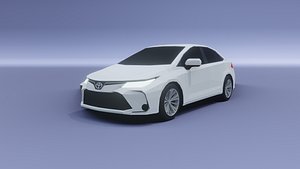 Toyota Corolla low poly 3D model