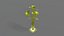 Fleur en verre jaune