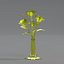 Fleur en verre jaune