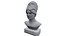 Low Poly Pallid Bust Of Pallas With PBR Materials