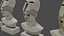 Low Poly Pallid Bust Of Pallas With PBR Materials