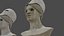 Low Poly Pallid Bust Of Pallas With PBR Materials