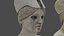 Low Poly Pallid Bust Of Pallas With PBR Materials