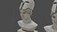 Low Poly Pallid Bust Of Pallas With PBR Materials