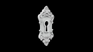 Victorian Style Keyhole Cover Home Decor 3D model