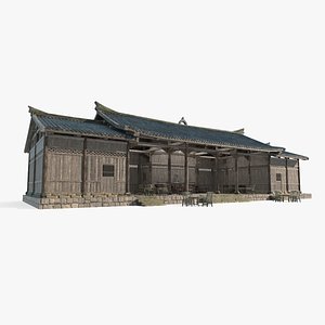 Ancient Asian Family Ancestral Halls 3D model
