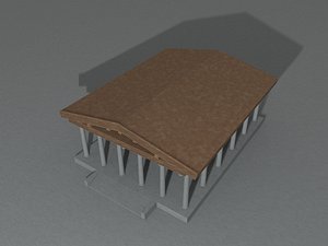 3D model roman temple