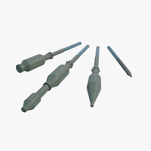 RPG-7 rockets 3D model