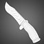 Damascus Steel Knife AAA PBR Game Ready Melee Asset