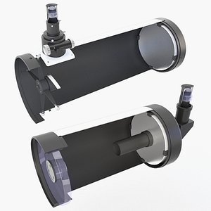 Newtonian and Maksutov Telescopes Cross Section v5