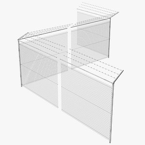 Barbed Wire Mesh Fence Sections