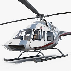 Bell 407 GX Utility Helicopter Rigged