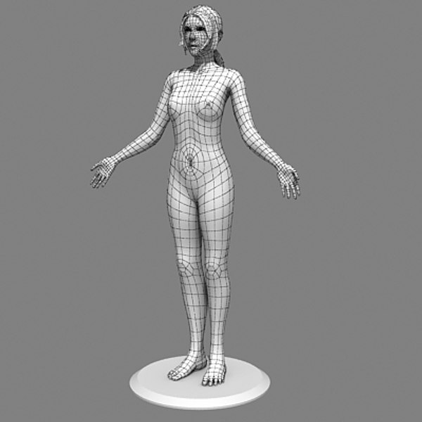 3d model female human