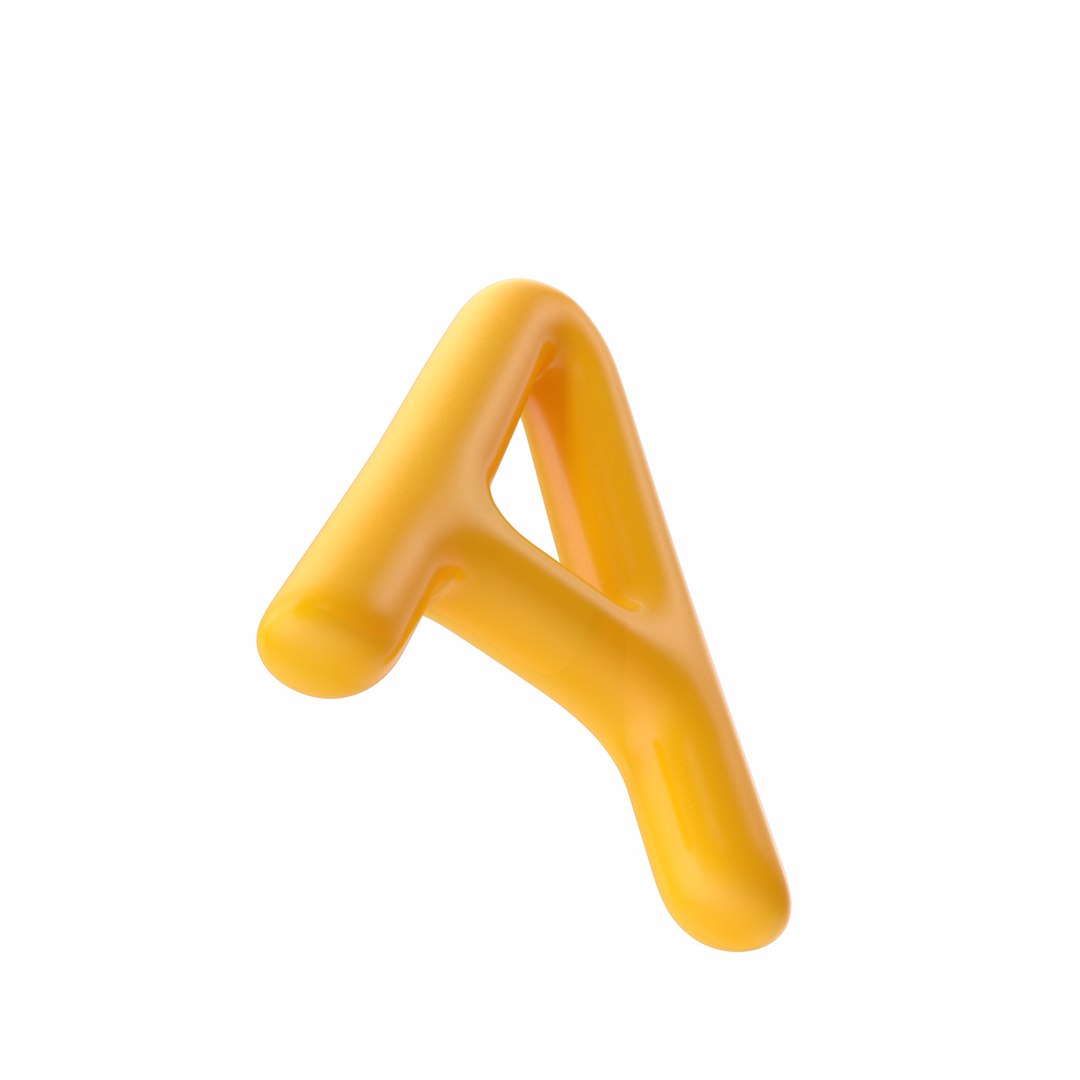 3D Letter A Orange model - TurboSquid 1865743