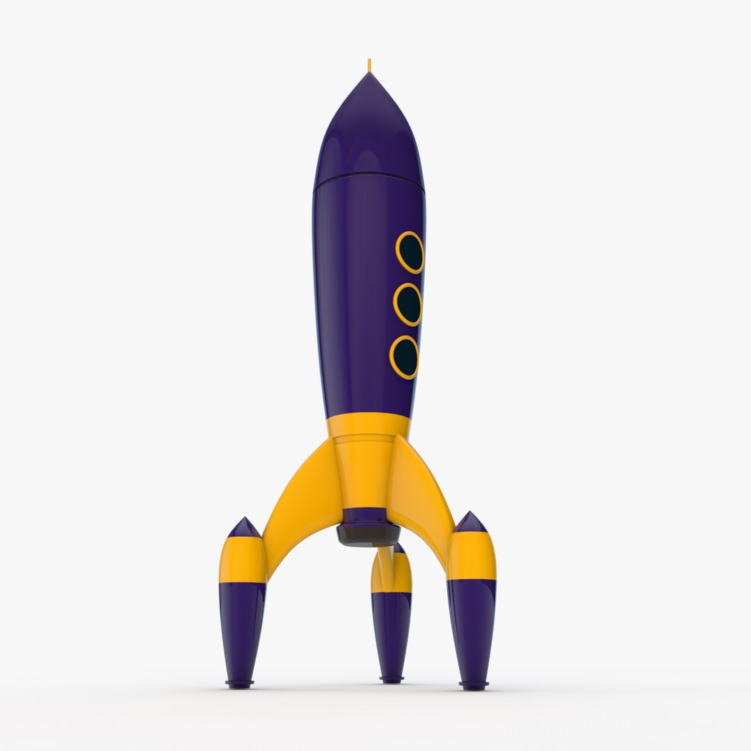 rocket ship 3d c4d