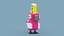 Cacatoès rose Voxel