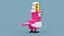 Cacatoès rose Voxel