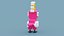 Cacatoès rose Voxel
