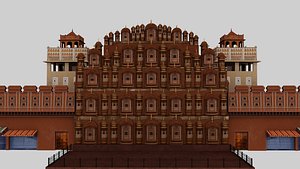 3D Hawa Mahal - High-Quality 3D Model Jaipur Landmark Architecture model