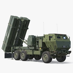 3D model MEADS Air Defense Missile Launcher Vehicle Green