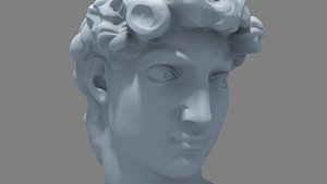 David Bust low ploy statue 3D model