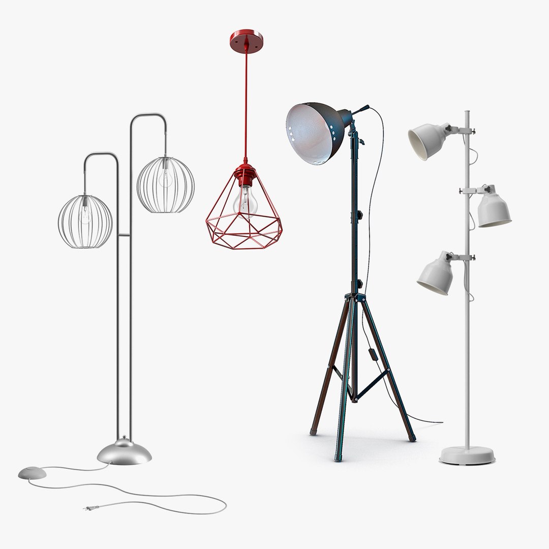 Modern Lamps Collection 3 3D model preview