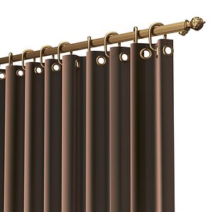 Cornice Classic Curtain 03 Gold 3D