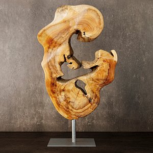 3D decoration teak wood