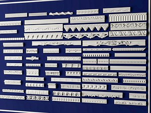 Classic Decorative Molding Trim 3D Model Pack