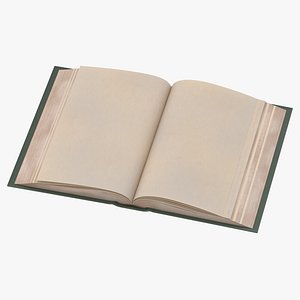 3d classic book 06 open model