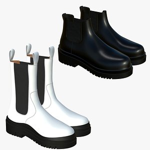 Realistic Leather Boots V30 3D