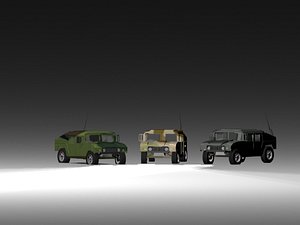 free humvees 3d model