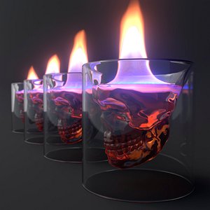 Volumetric Spirit Burner Flame VDB Set for Blender