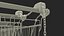 3D Trolley Shopping Carts Connected with Coin Locker model